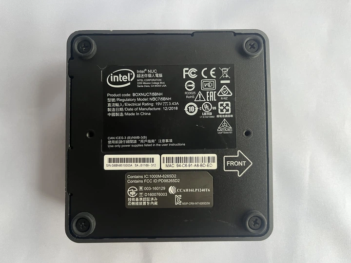 Мини ПК Intel NUC NUC7i5BNH, i5-7260u, 8/128GB, Thunderbolt 3, 4К