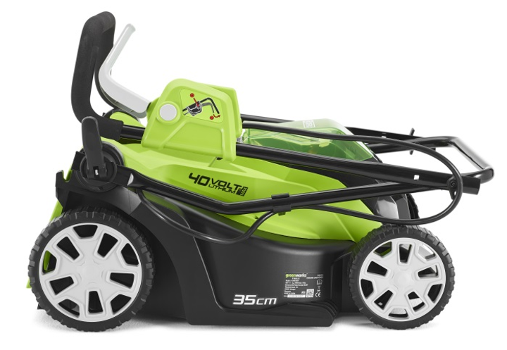 Газонокосарка акумуляторна Greenworks G40LM35K2 з АКБ 2 Ah та ЗУ - зображення 2