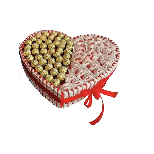 Букет серце з цукерок Ферреро Роше і Рафаэлло Ferrero солодкий ...