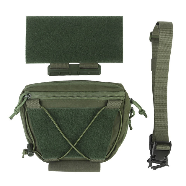 Плитоноска бронежилет с подсумками и быстросъемной сумкой напашник тактический жилет Олива WOS-0009O - изображение 2