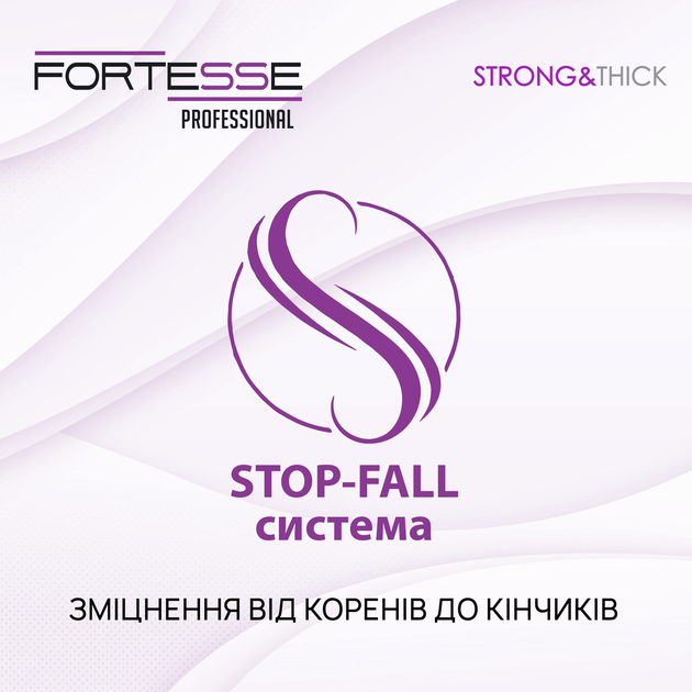 Укрепляющая бальзам-маска Fortesse Pro Strong & Thick для ослабленных, склонных к выпадению волос 200 мл (4823115501547) - изображение 4