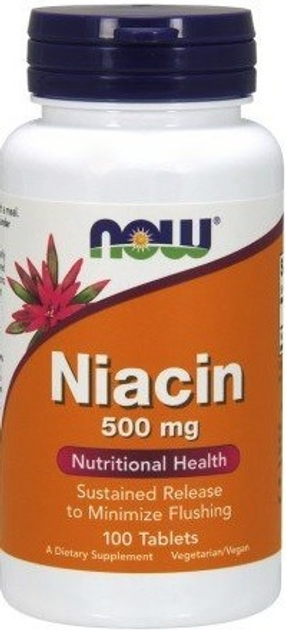 Now Foods Niacyna 500 mg 100 tabletek (N0480) - obraz 1