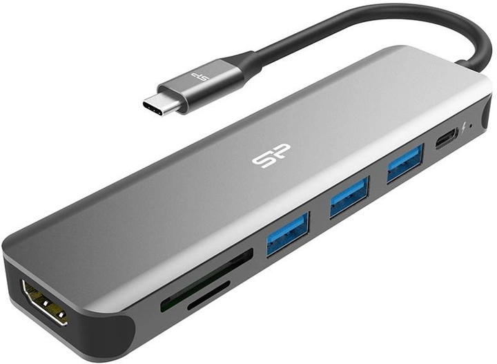 Stacja dokująca Silicon Power SU20 7w1 HDMI USB-C PD 60W (SPU3C07DOCSU200G) - obraz 1