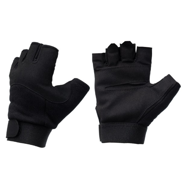 Універсальні тактичні рукавиці безпалі Army Fingerless Gloves Black XL - зображення 1