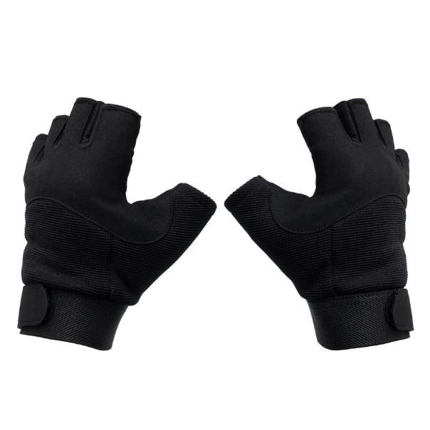 Универсальные тактические перчатки беспалые Army Fingerless Gloves Black М - изображение 2