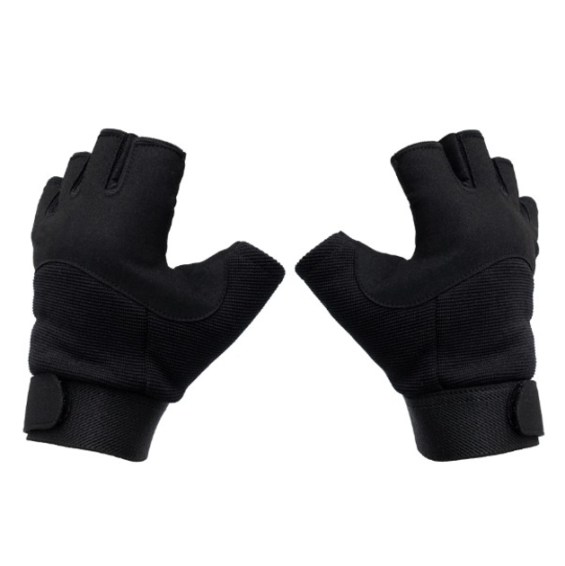 Универсальные тактические перчатки беспалые Army Fingerless Gloves Black XL - изображение 2