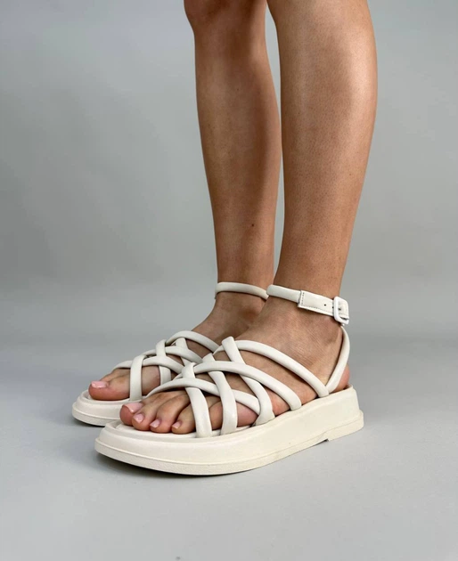 Босоніжки жіночі ShoesBand Молочні натуральна шкіра 41 (26 см) (S67071-3) - Фото 2 Босоніжки жіночі ShoesBand Молочні натуральна шкіра 41 (26 см) (S67071-3) - зображення 2
