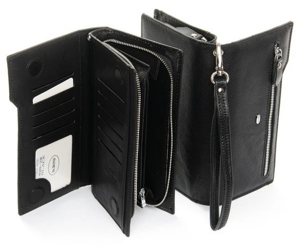 Женский кожаный кошелек Dr.Bond WMB-102M black - Фото 2 Женский кожаный кошелек Dr.Bond WMB-102M black - изображение 2