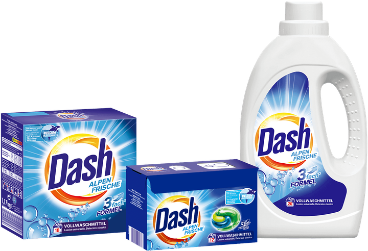 Універсальні капсули для прання одягу Dash Alpen Frische All in 1 Pods Box 60шт/уп - зображення 6