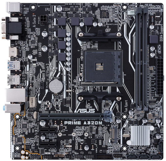 Материнская плата Asus Prime A320M-K/CSM (sAM4, AMD A320, PCI-Ex16 ...