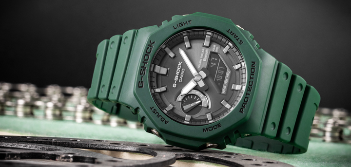 Наручний годинник Casio GA-B2100-3AER 20 Бар Зелений - зображення 6