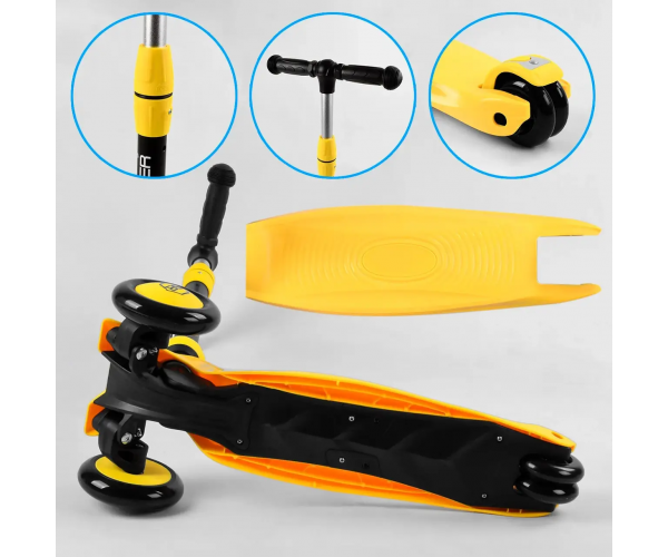 Самокат велобіг триколісний 3в1 Best Scooter BS-38804 з батьківською ручкою - изображение 5
