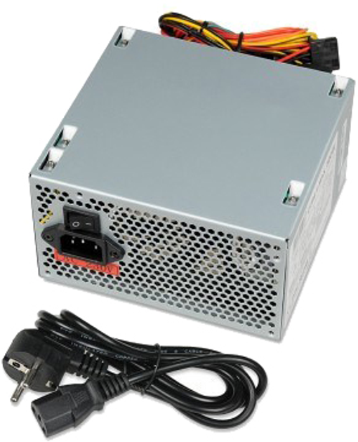 Zasilacz iBOX CUBE II zasilacz 500 W 20+4 pin ATX ATX srebrny (ZIC2500W12CMFA) - obraz 2
