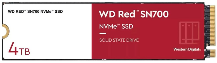 Dysk SSD Western Digital Red SN700 4TB M.2 NVMe PCIe 3.0 3D NAND (TLC) (WDS400T1R0C) - obraz 1