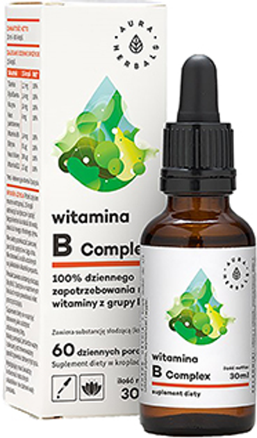 Witamina B Aura Herbals Complex 30 Ml AH504 - obraz 1