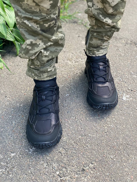 Мужские кожаные кроссовки (8414) 43 VZUTIK Черный (2000002258742) - изображение 2
