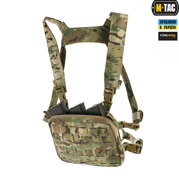 Военная тактическая нагрудная сумка M-TAC CHEST RIG MILITARY ELITE MULTICAM мультикам плечевая поясная сумка TR_1425 - изображение 1