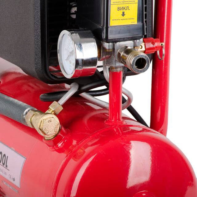 Компресор 9 л, 0.75 кВт, 220 В, 8 aтм, 160 л/хвил INTERTOOL PT-0002 - изображение 9