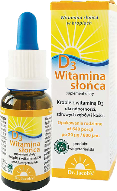 Вітамін D3 Dr. Jacob's вітамін сонця 20 мл (DJ790) - зображення 1
