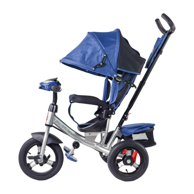 Трехколесный велосипед с родительской ручкой и пультом Best Trike от 18 месяцев Синий - Фото 7 Трехколесный велосипед с родительской ручкой и пультом Best Trike от 18 месяцев Синий - изображение 7