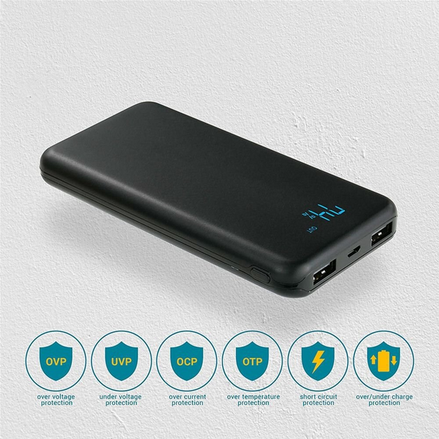 УМБ everActive EB-L10K Energy Bank 10000 mAh Black - зображення 6