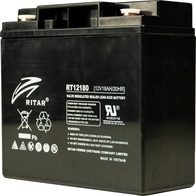 Акумуляторна батарея Ritar RT12180 12V 18Ah AGM (RT-12180) - Фото 1 Акумуляторна батарея Ritar RT12180 12V 18Ah AGM (RT-12180) - зображення 1