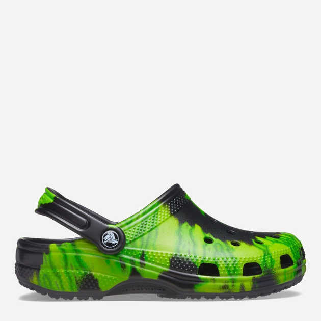 Чоловічі крокси Crocs Classic Tie-Dye Graphic CR205453-BKLP 43-44 (M10) 27.2 см Чорний/Зелений (191448790315) - зображення 1