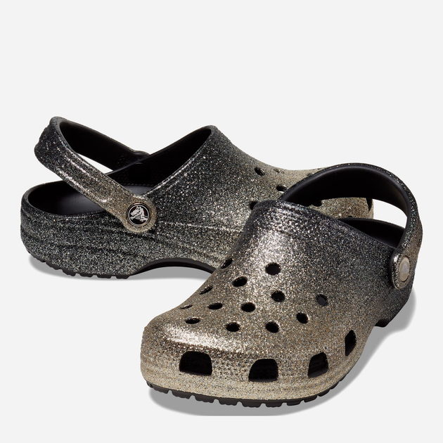 Chodaki damskie Crocs Classic Ombre Glitter CR207931-BKGO 37-38 (M5/W7) 23 cm Gold/Black (191448985575) - obraz 2