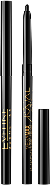 Автоматичний олівець для очей Eveline Mega Max Kajal чорний 4 г (5901761915112) - зображення 1