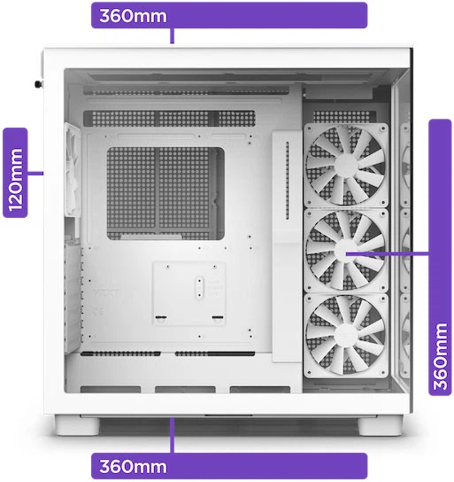 Корпус NZXT H Series H9 Flow Edition Chassis All White (CM-H91FW-01) - Фото 9 Корпус NZXT H Series H9 Flow Edition Chassis All White (CM-H91FW-01) - изображение 9