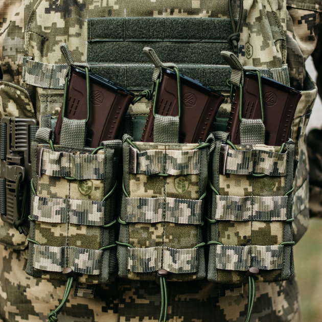 Підсумок для магазину АК 74/74-м, Рпк 74, Сайга відкритий cordura піксель, Сумка-підсумок під магазини - зображення 1