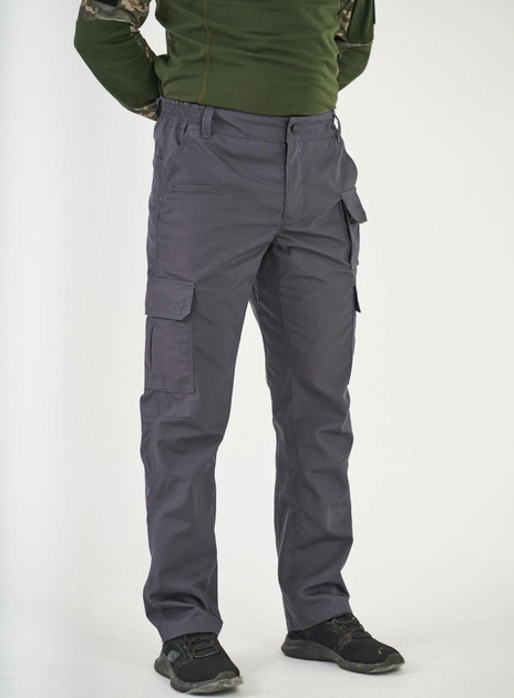 Тактичні штани UKM 48 (S) сірий карго ріп стоп - зображення 1