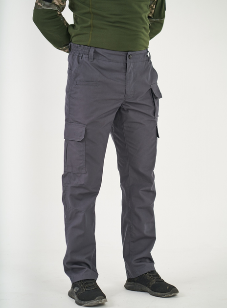 Тактичні штани UKM 58 (3XL) сірий прямі ріп стоп - зображення 1