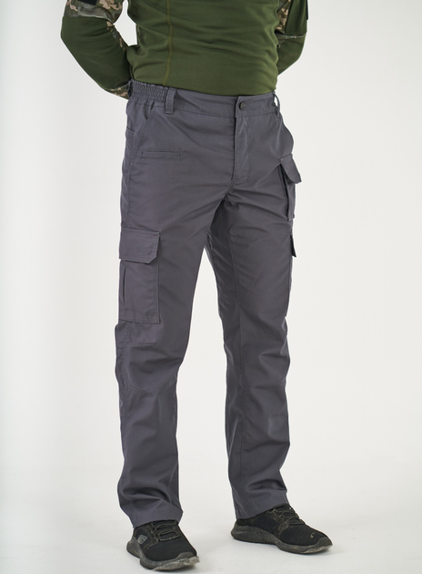 Тактичні штани UKM 56 (XXL) сірий прямі ріп стоп - зображення 1