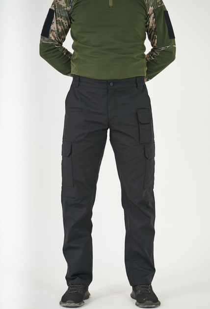 Тактические штаны UKM 56 (XXL) черный прямые рип стоп - изображение 1