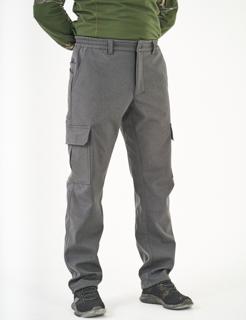 Тактические штаны UKM Софтшел 46-48 (S) серый прямые - изображение 2