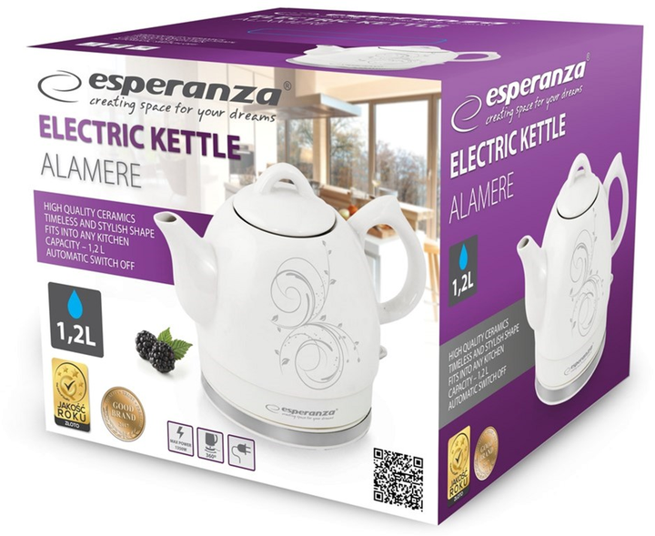 Czajnik elektryczny Esperanza Alamere EKK010E - obraz 2