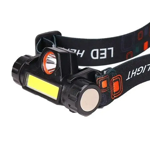 Налобний USB ліхтар Bailong BL-8101 XPE+COB - зображення 6