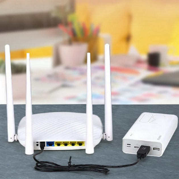 Кабель для WiFi роутера 5В, USB-DC, для підключення до Power Bank, 80 см - зображення 3