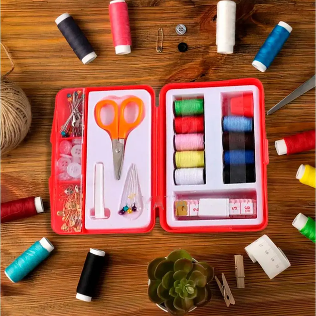 Дорожный набор для шитья INSTA SEWING KIT, Красный - Фото 3 Дорожный набор для шитья INSTA SEWING KIT, Красный - изображение 3