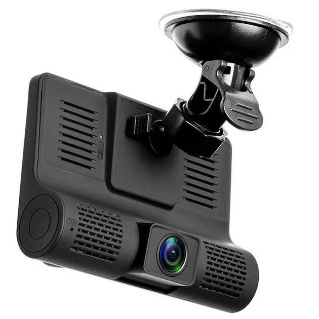 Автомобільний відеореєстратор SD319 4 дюйми з трьома камерами Full HD та заднім оглядом - зображення 4