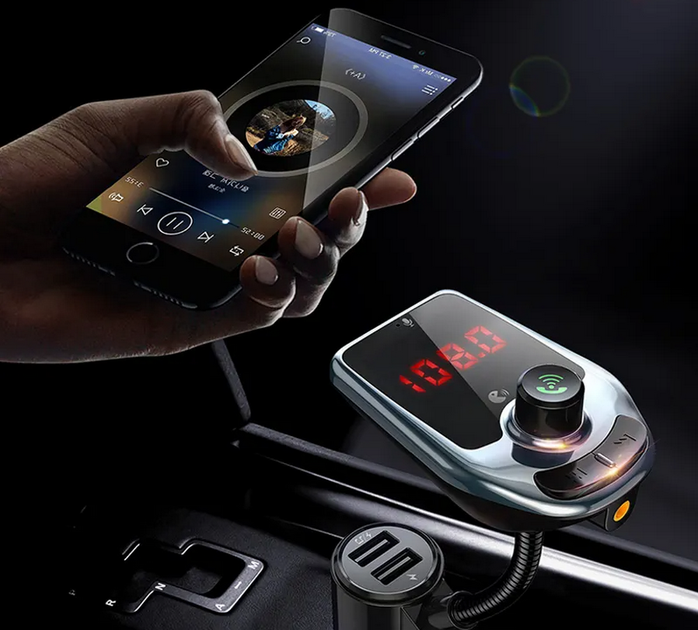 FM модулятор в машину в прикуриватель A30 BT, с Bluetooth и LCD-экраном ...