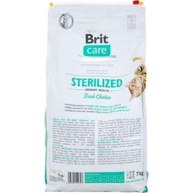 Сухой корм для кошек Brit Care Cat GF Sterilized Urinary Health 7 кг ...