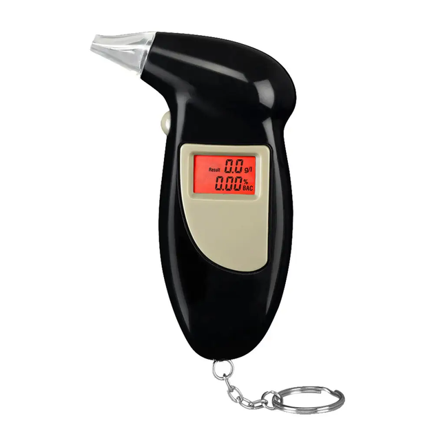 Алкотестер Digital Breath Alcohol Tester со сменными мундштуками, Черный - изображение 3
