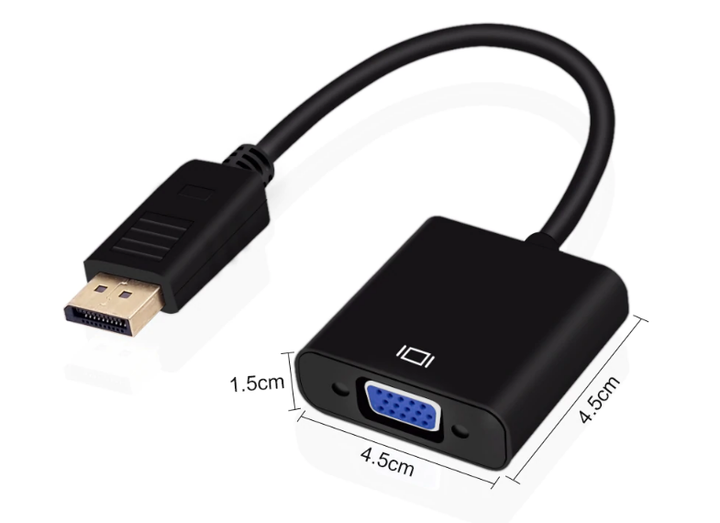 Адаптер-преобразователь Primo Displayport (DP) - VGA, конвертер Display Port - VGA ADPT-DP-VGA черный - Фото 5 Адаптер-преобразователь Primo Displayport (DP) - VGA, конвертер Display Port - VGA ADPT-DP-VGA черный - изображение 5