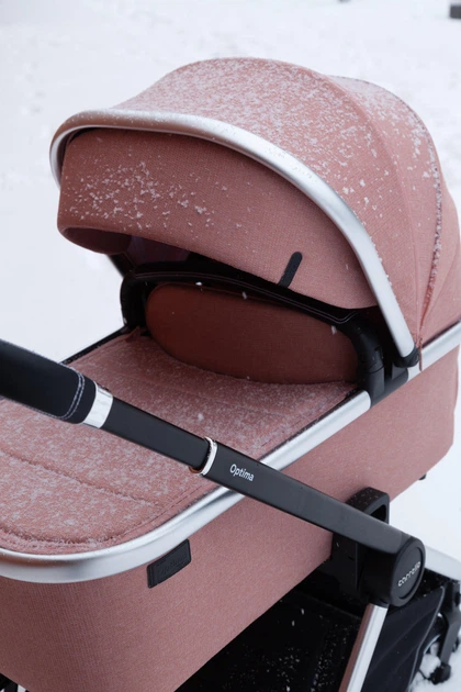 Коляска универсальная Carrello Optima CRL-6504 (3in1) Hot Pink в льне - изображение 2