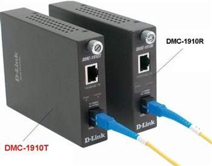 Медіаконвертер D-Link DMC-1910T 1xGE, 1x1000BaseLX SM, 15км, WDM, SC - изображение 2