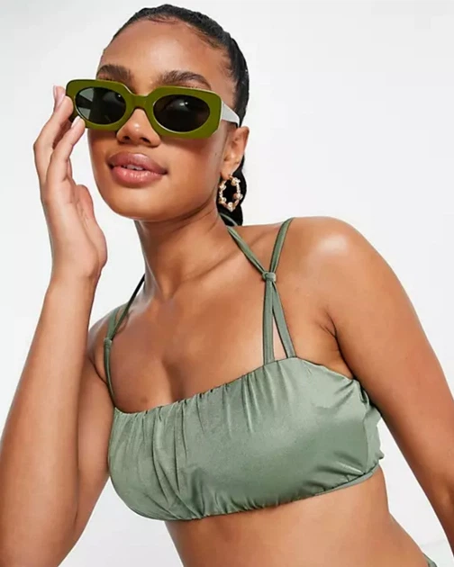 Топ без чашечек Asos Зеленый (10518 S/42) - изображение 3