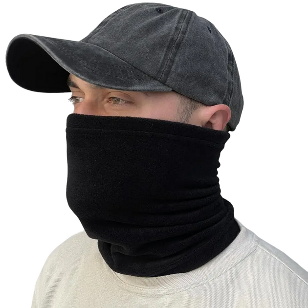 Тактический бафф-маска флисовый зимний, Черный - изображение 1