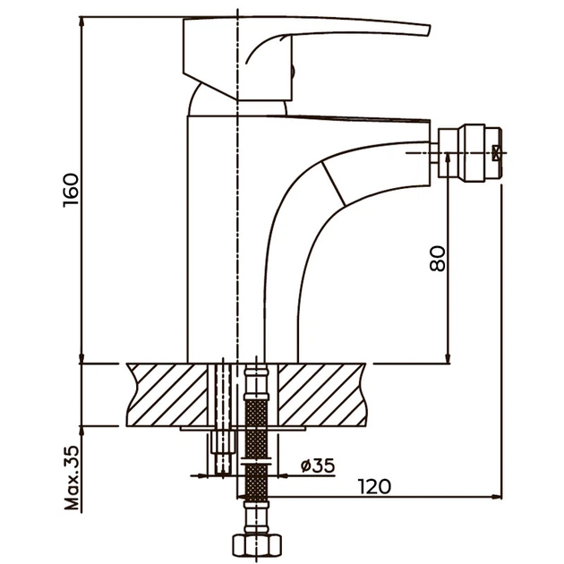 Змішувач для біде Haiba Ceba 002 (HB0026) ( 27055 ) - изображение 2